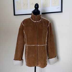 Leather World Suede Sherpa Lining Jacket